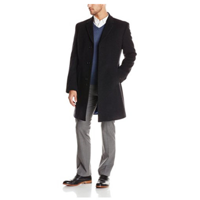 简约大气！Tommy Hilfiger Barnes男士单排扣羊毛大衣