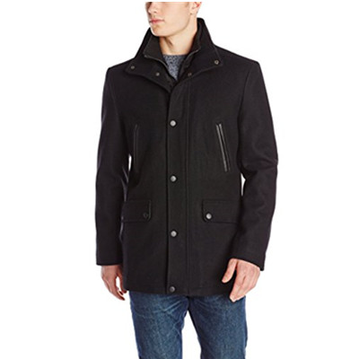 沉稳大气！Kenneth Cole 男士羊毛混纺大衣