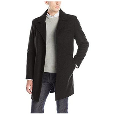 两色码全！ Kenneth Cole New York男士单排扣羊毛混纺大衣
