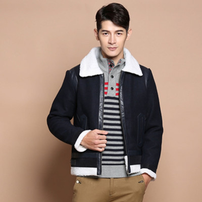 双11预售！真维斯潮流机车青年修身翻领呢子外套55-122519
