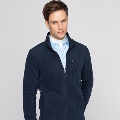 双11预售！佐丹奴复合摇粒绒纯色立领修身男外套01076850