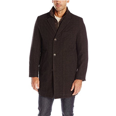 两色新低！Tommy Hilfiger 男士羊毛混纺大衣