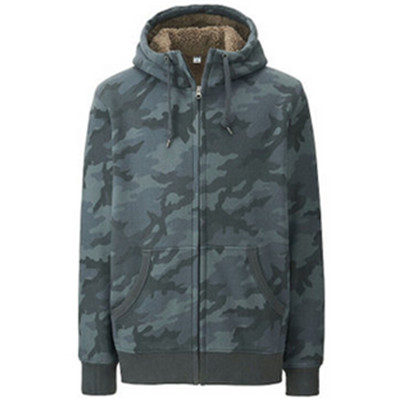 双11预售！UNIQLO优衣库仿羊羔绒运动拉链连帽茄克(长袖)180687