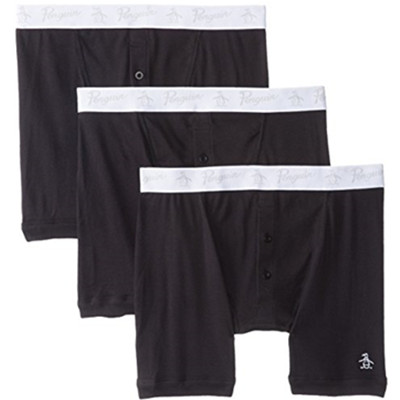 多色新低！Original Penguin Button男士平角内裤三条装