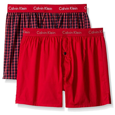 历史新低！卡尔文克莱恩Calvin Klein男式两件布织四角内裤
