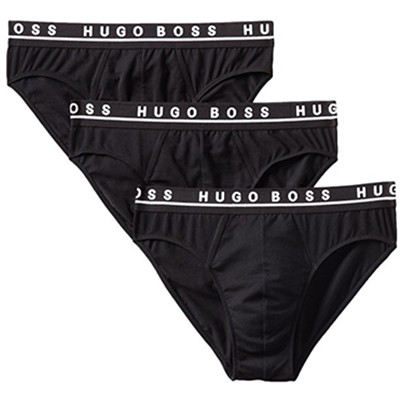 新低价！BOSS HUGO BOSS 男士棉质三角裤 3条装