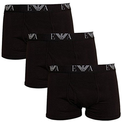 舒适贴身！Emporio Armani 男士三条装弹力平角内裤