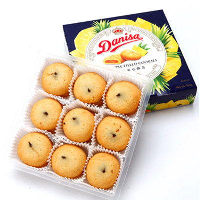 松脆可口！Danisa/皇冠丹麦风味曲奇饼干160g*8盒装