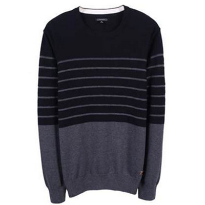 双11预售！真维斯时尚条纹休闲圆领韩版修身长袖针织衫56-191510