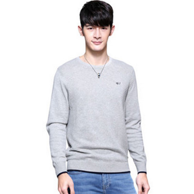 双11预售！真维斯柔软舒适全棉圆领净色毛衣61-191510