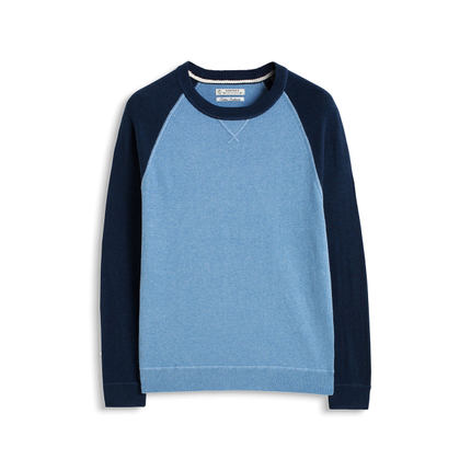 双11好价！ESPRIT男士时尚潮流休闲撞色针织套头衫-125EE2I007