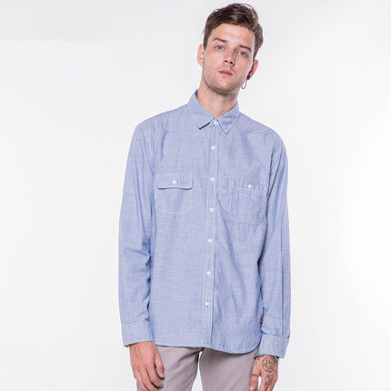 双11好价！Dickies细条纹衬衫男长袖141M20EC02