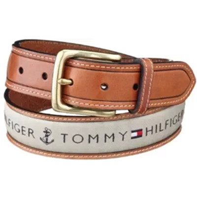 白菜！Tommy Hilfiger 汤米希尔费格 Ribbon男款真皮腰带