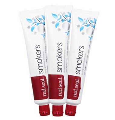 限量秒杀！Red Seal 红印 烟民牙膏100g*3(进口)