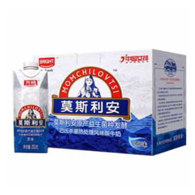 再次好价！光明 莫斯利安 巴氏杀菌常温酸牛奶350g*6盒