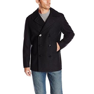 保暖！诺帝卡Nautica Melton 男士双排扣羊毛外套