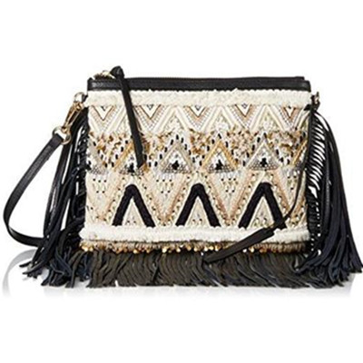 个性十足！Rebecca Minkoff Taj 刺绣流苏斜挎包