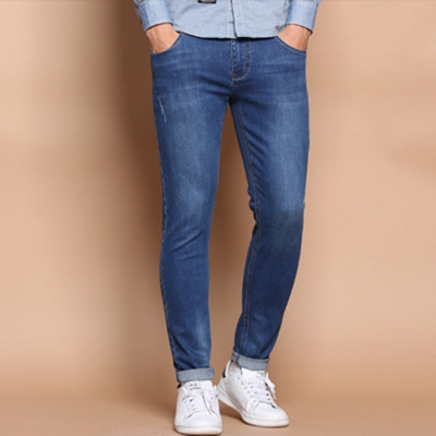 价格不错！真维斯简洁大方弹性紧身舒适牛仔长裤55-281015