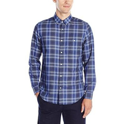 学院风！Calvin Klein Light Plaid 男士长袖衬衫