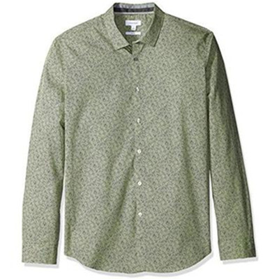 舒适修身！Calvin Klein Cross Hatch 男士修身长袖衬衫