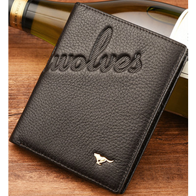 经典皮质！七匹狼男短款钱包3A1321363-01F