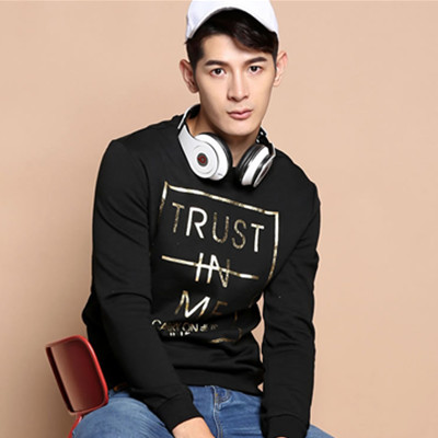 潮流百搭！真维斯修身字母印花上衣55-171502