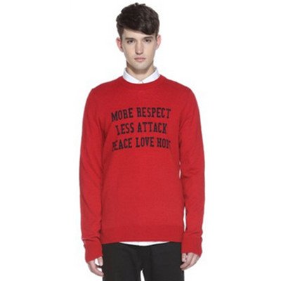 双11返场！TRENDIANO字母撞色圆领套头毛衣3154030200