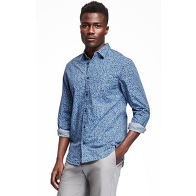 好价继续！Old Navy男装品质纯棉斜纹布修身衬衫440920