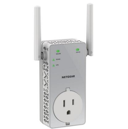 智能无线！NETGEAR N300 墙插版 Wi-Fi 范围扩展器
