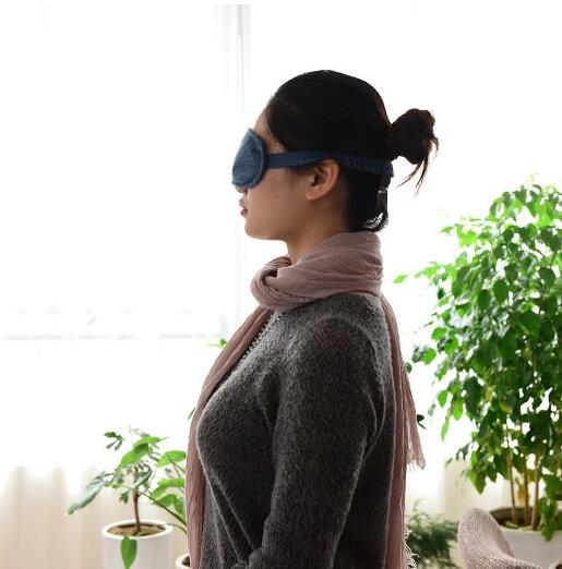 遮光透气！YOTA 星月兔  针织棉便携眼罩(含收纳袋)