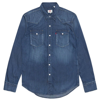 经典款！Levi's李维斯男式长袖牛仔衬衫65816-0160