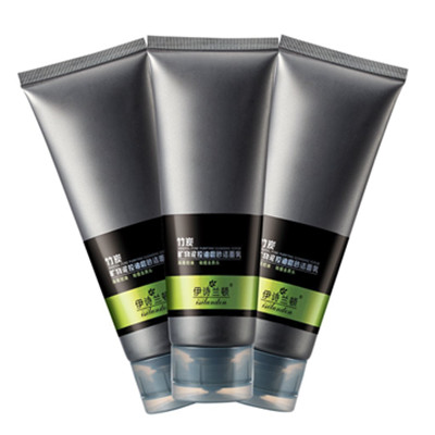 祛痘去黑头！伊诗兰顿 矿物泥控油磨砂洁面乳150g*3