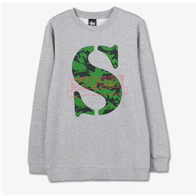 经典时尚！stussy 字母图案印花卫衣