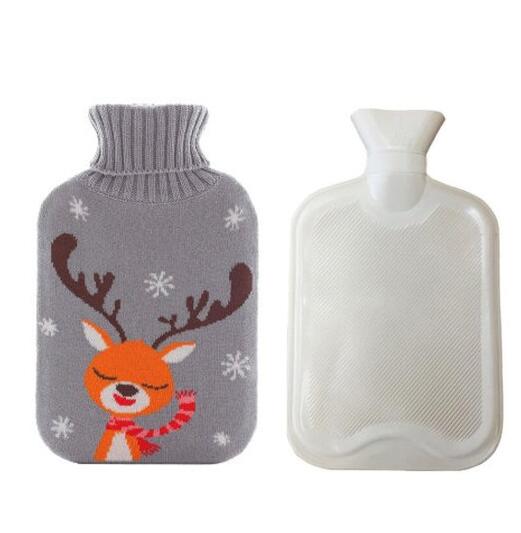 暖手防爆！ZHILU 知路 热水袋 灌水热水袋 2L 麋鹿套装