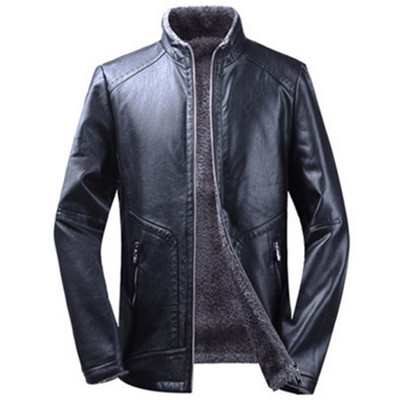 加绒加厚！波司登男装男士立领PU皮茄克