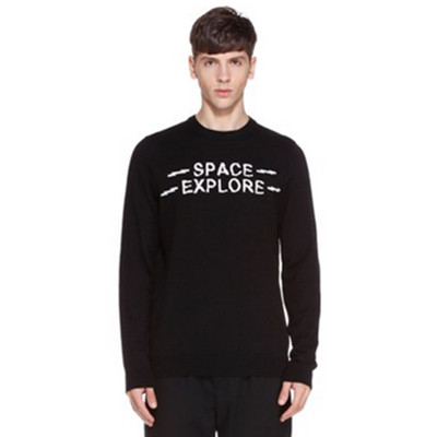 潮流印花！TRENDIANO潮流字母长袖圆领套头针织衫3HC303372P