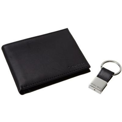 黑五倒计时！Calvin Klein 男士短款时尚真皮钱包（带钥匙扣）