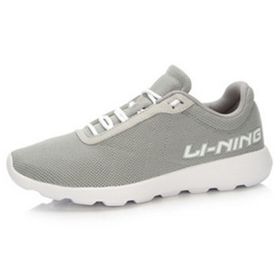 简单时尚！李宁男子轻便跑鞋大白网面轻便跑步鞋ARJL007