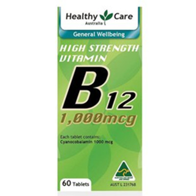 健康身体！Healthy Care高浓度维生素B12 1000mcg 60片