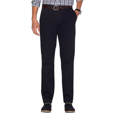 休闲百搭！Nautica诺帝卡男式带弹合身休闲长裤P53902TL