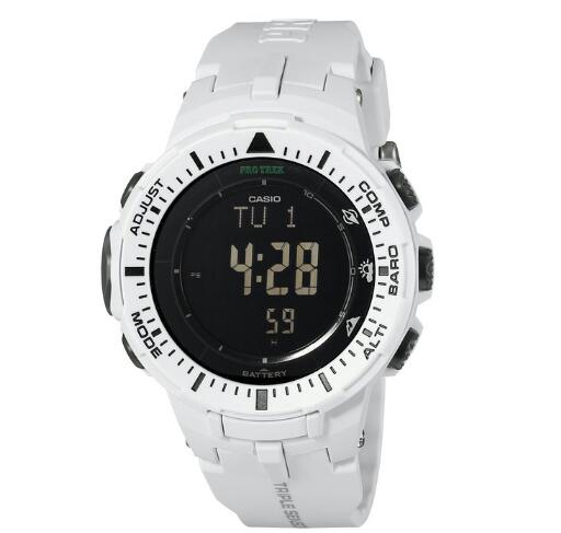 中亚海外购！CASIO卡西欧 男 手表 白色表带