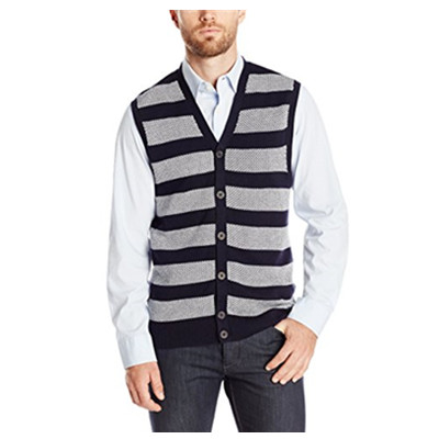 黑五倒计时！Haggar Jacquard Horizontal男士针织马甲