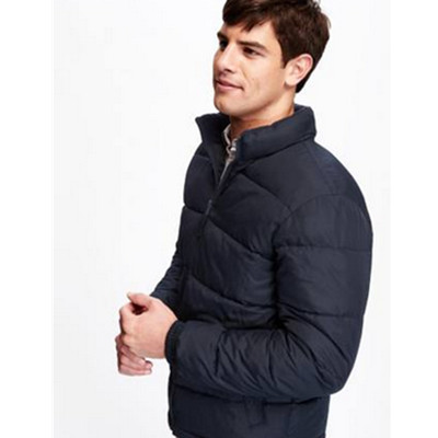休闲白搭！Old Navy百搭秋冬男式绗缝棉服纯色立领外套332866