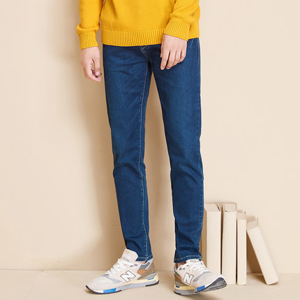 2016新款！森马牛仔裤小脚弹力长裤直筒裤