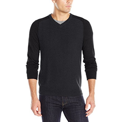 黑五倒计时！Perry Ellis Colorblock 男V领针织衫