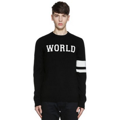 新潮百搭！TRENDIANO字母撞色圆领套头长袖毛衣3HC103389E