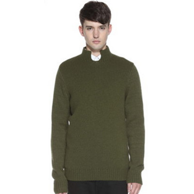 帅气迷人！TRENDIANO休闲纯色立领长袖套头针织衫315403273E