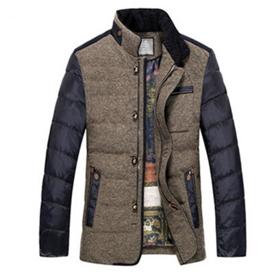 修身设计！比菲力冬装男式高端羽绒服