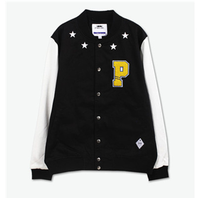 时尚保暖！PREPPY ELITE 毛巾绣拼接休闲夹克