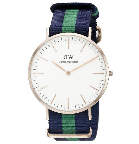 尼龙表带！DW 丹尼尔&bull;惠灵顿 男石英手表 0105DW